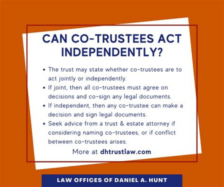 Do co trustees have to act together?