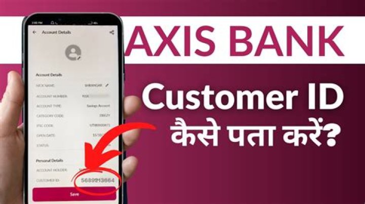 How many digits are there in Axis Bank customer ID?