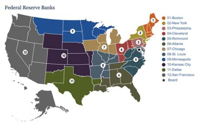 How many Federal Reserve Bank regions are there?
