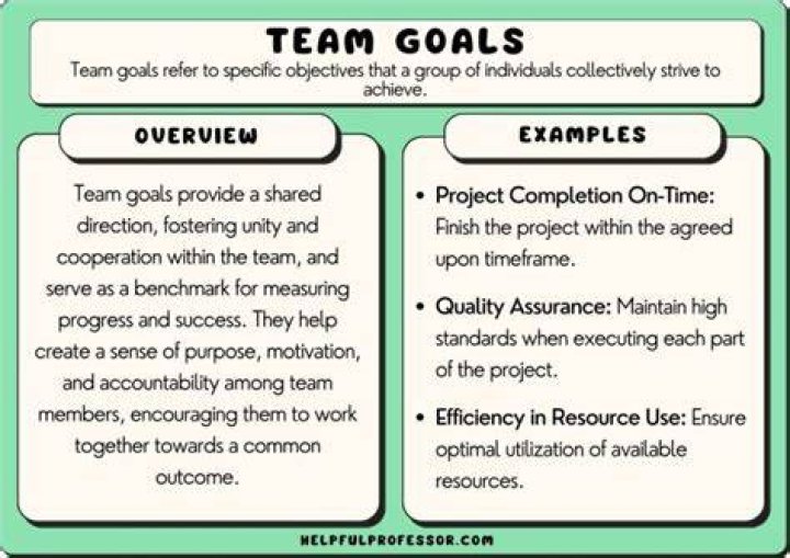 What are team objectives examples?
