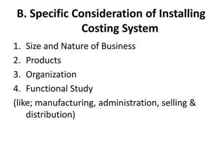 What are the main benefits that may be expected from the installation of costing system in a manufacturing business?