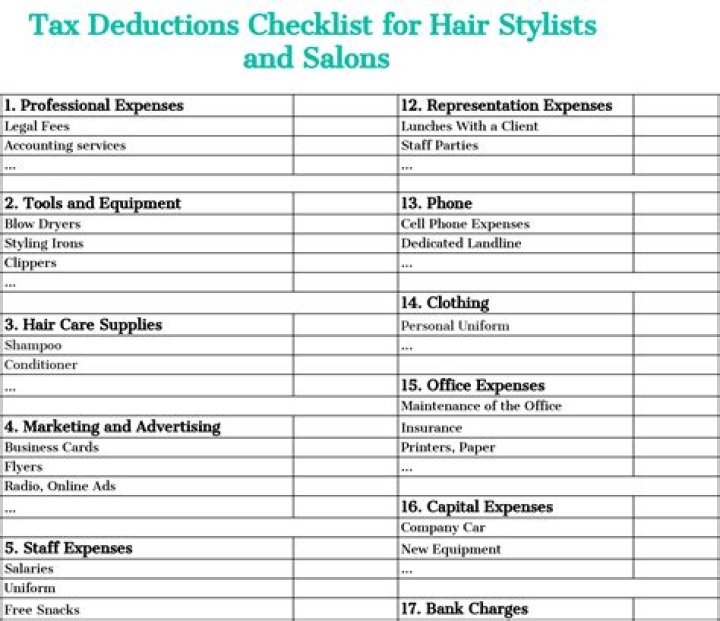 What can a salon owner write off on taxes?