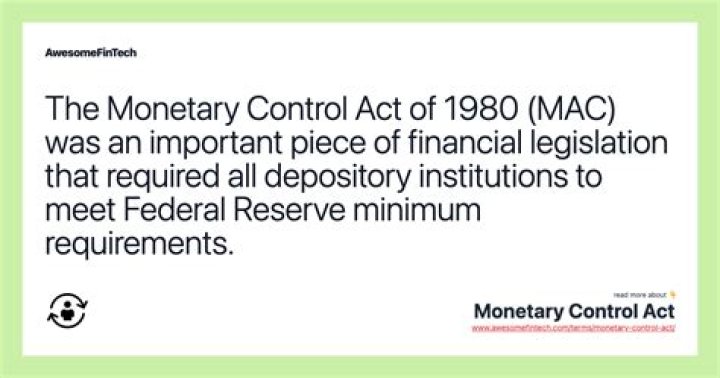 What did the Monetary Control Act of 1980 require the Fed to do?