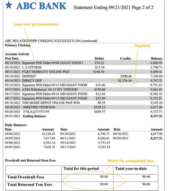 What does rev stand for on bank statement?