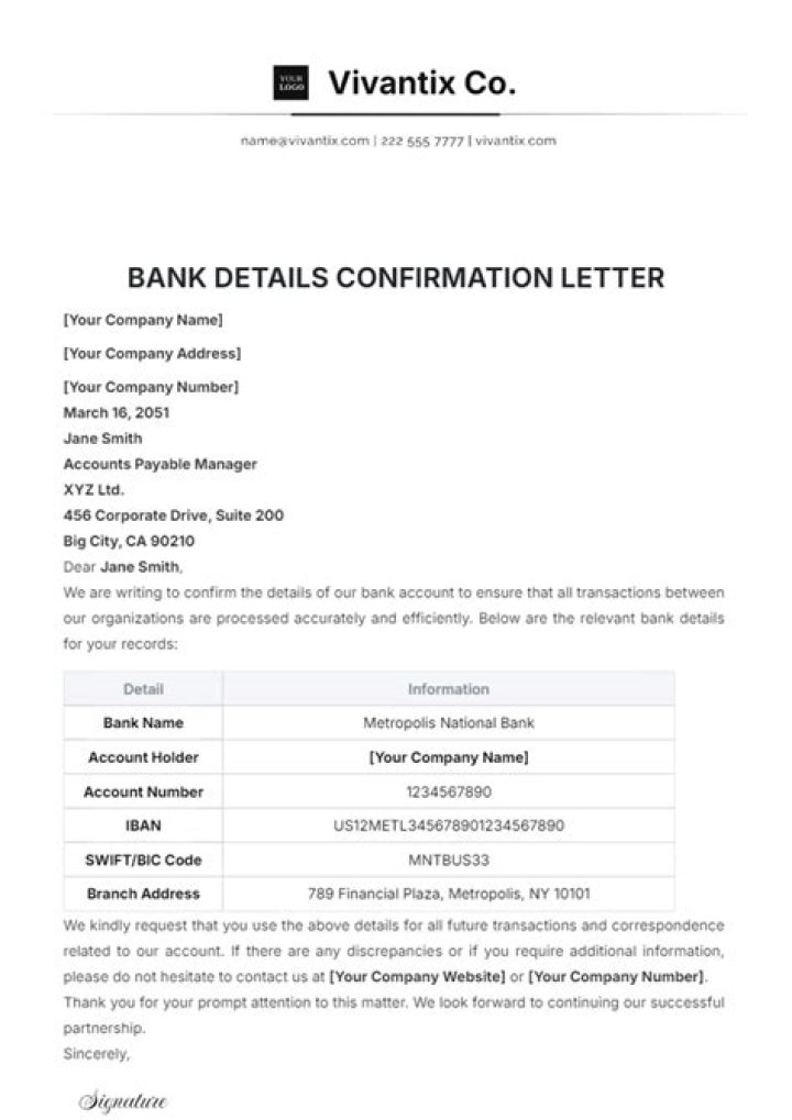 What is a bank account opening confirmation letter?