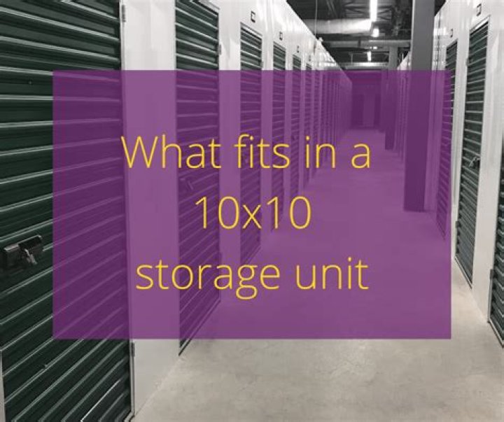 What is the average cost of a 10×10 storage unit?
