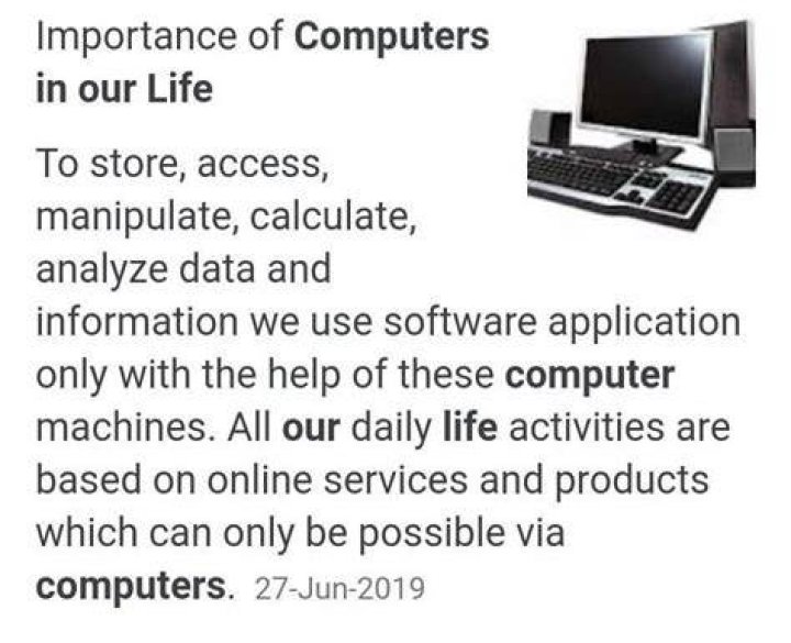 What is the impact of computer in our lives?